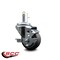 Service Caster 3'' Thermo Rubber Wheel Swivel 7/16'' Grip Ring Stem Caster with Brake SCC-GR20S314-TPRB-TLB-716138 - alternate 4